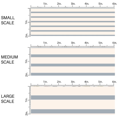 This scale chart of small scale, medium scale, and large scale of this summer fabric by the yard features cream and light blue stripes. This fun summer themed fabric can be used for all your sewing and crafting needs!