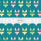 This summer fabric by the yard features swimsuits on teal. This fun themed fabric can be used for all your sewing and crafting needs!