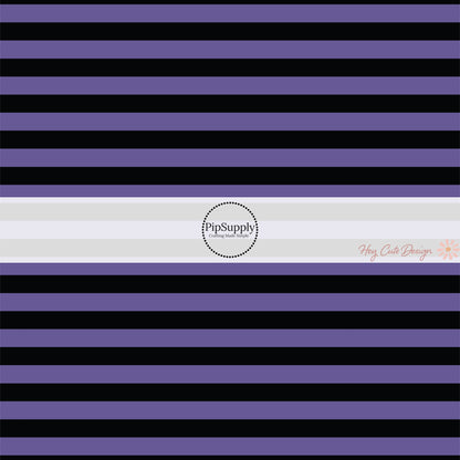 Halloween black stripes with purple hair bow strips