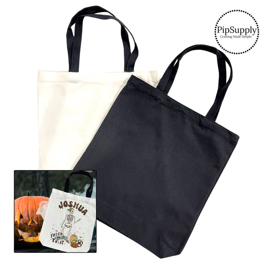 Linen Tote Bag - Choose Black or Cream