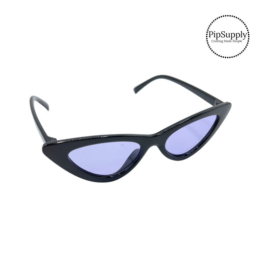 Black sunglasses with black lenses cat eye sunglasses