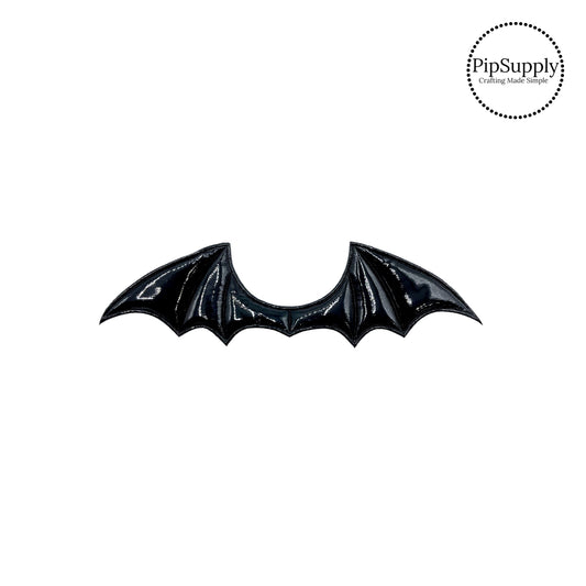 Black Glossy Bat Wing Embellishment - Connected