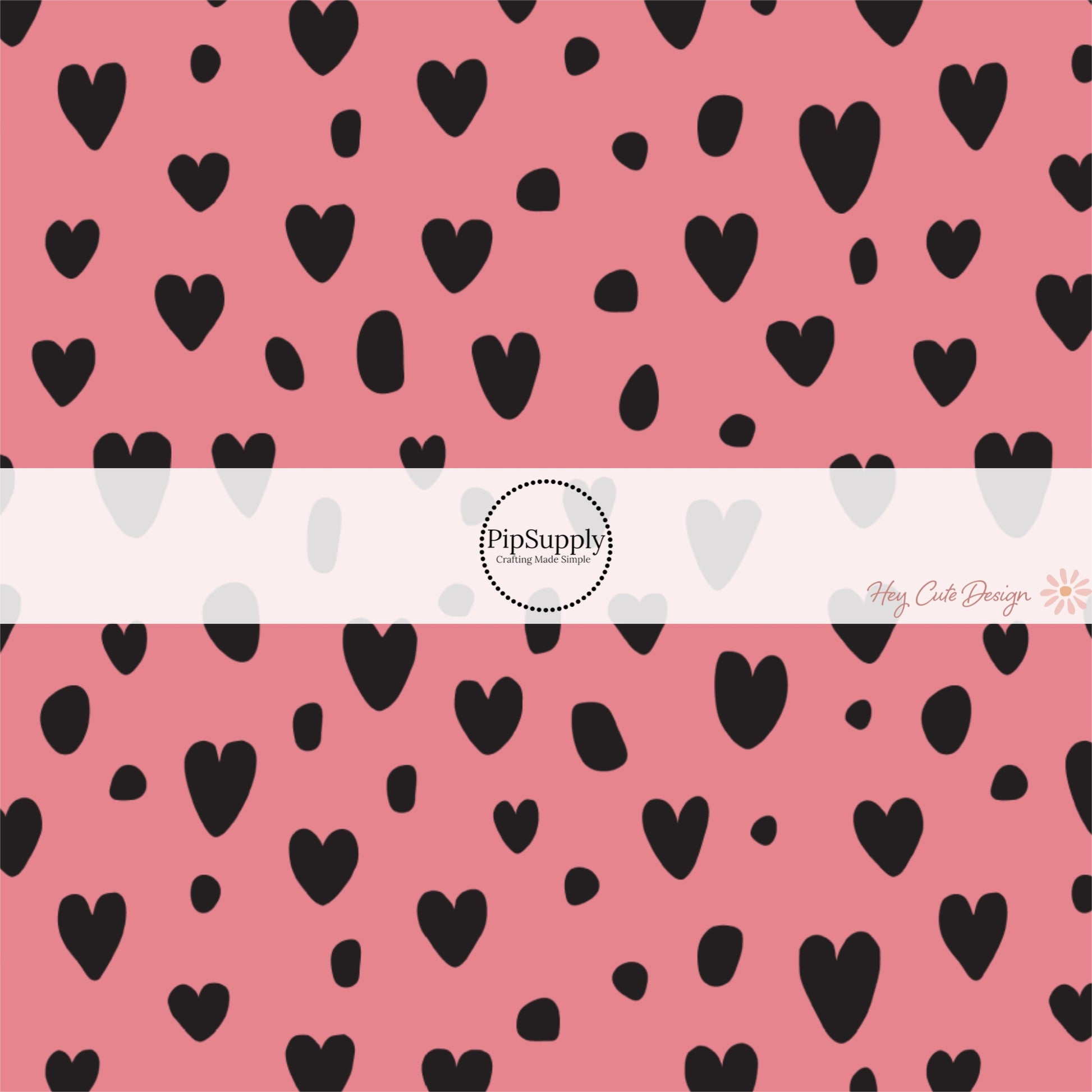 These heart and spot themed pink headband kits are easy to assemble and come with everything you need to make your own knotted headband. These fun animal themed kits with a variety hearts and spots in black on pink include a custom printed and sewn fabric strip and a coordinating velvet headband.  