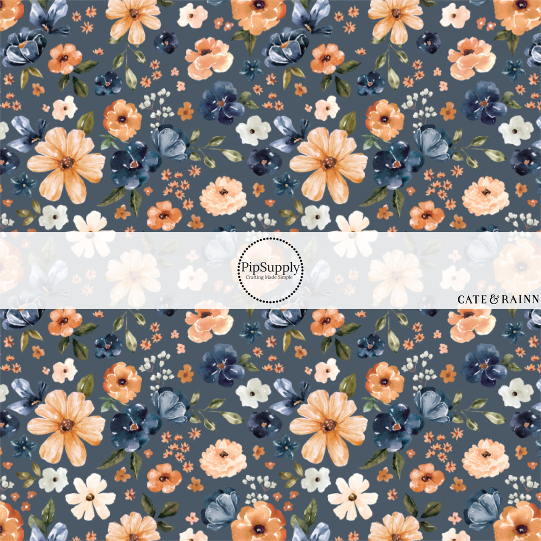 These spring and summer pattern fabric by the yard features farm and meadow country floral patterns. This fun fabric can be used for all your sewing and crafting needs!