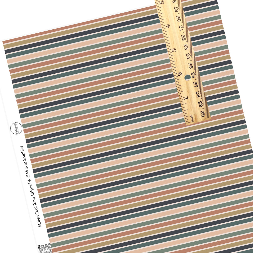 Thick multi stripes with cream thin stripes faux leather sheets