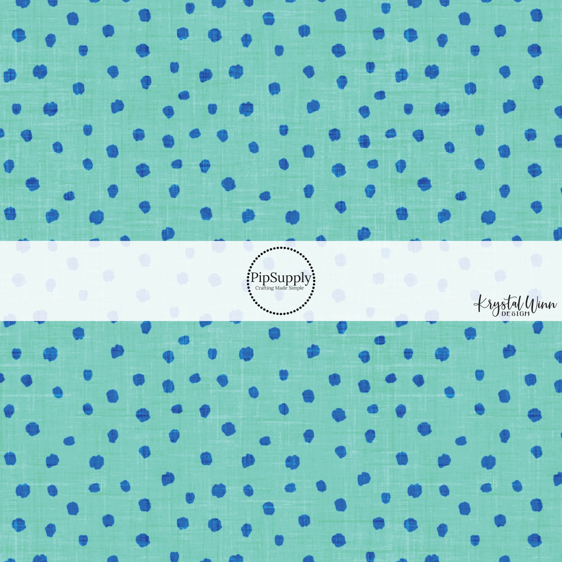 This summer fabric by the yard features bright blue dots. This fun summer themed fabric can be used for all your sewing and crafting needs!