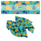 Magic carpet, magic oil lamp, tiger, and flowers on green hair bow strips 