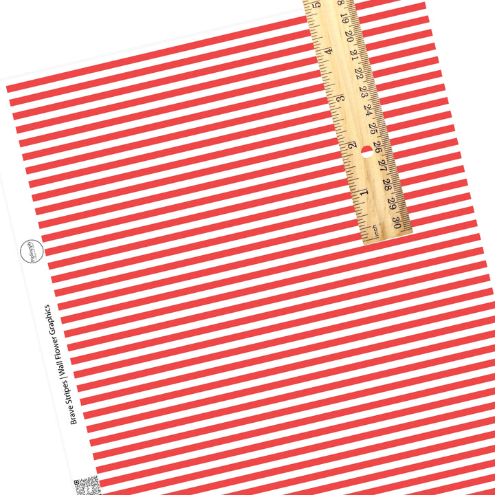 These 4th of July faux leather sheets contain the following design elements: patriotic white and red stripes. Our CPSIA compliant faux leather sheets or rolls can be used for all types of crafting projects.