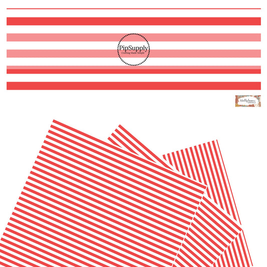 These 4th of July faux leather sheets contain the following design elements: patriotic white and red stripes. Our CPSIA compliant faux leather sheets or rolls can be used for all types of crafting projects.