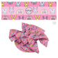 These spring pattern themed no sew bow strips can be easily tied and attached to a clip for a finished hair bow. These patterned bow strips are great for personal use or to sell. These bow strips features colorful bunnies on pink. 