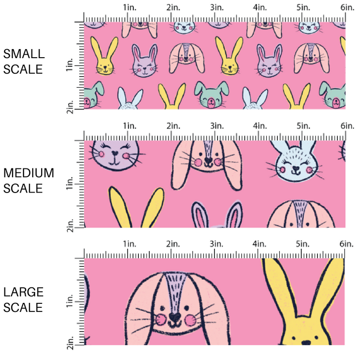 Bright Multi Bunny Fabric By The Yard