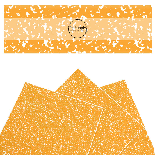 These school supply faux leather sheets contain the following design elements: classic orange composition pattern. Our CPSIA compliant faux leather sheets or rolls can be used for all types of crafting projects.
