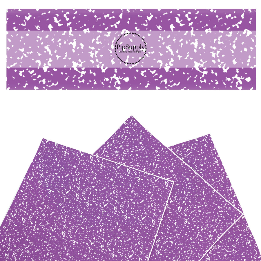 These school supply faux leather sheets contain the following design elements: classic purple composition pattern. Our CPSIA compliant faux leather sheets or rolls can be used for all types of crafting projects.