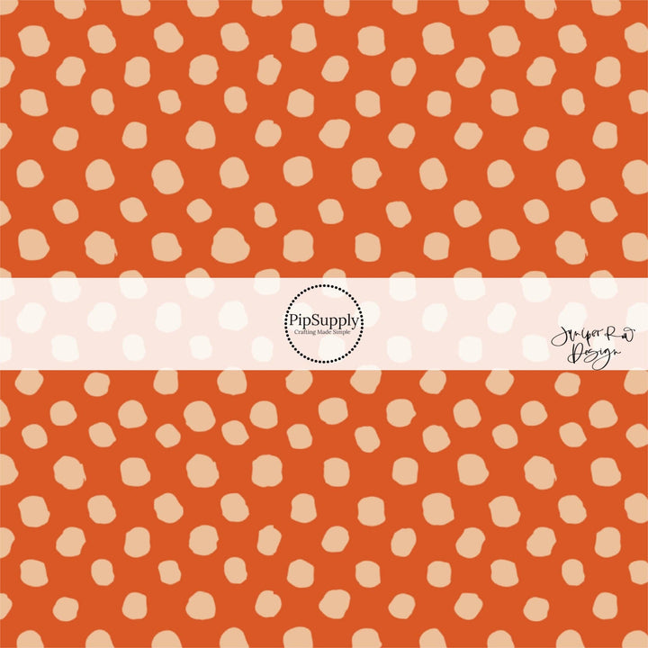 Beige and Rust Speckles Fabric By The Yard