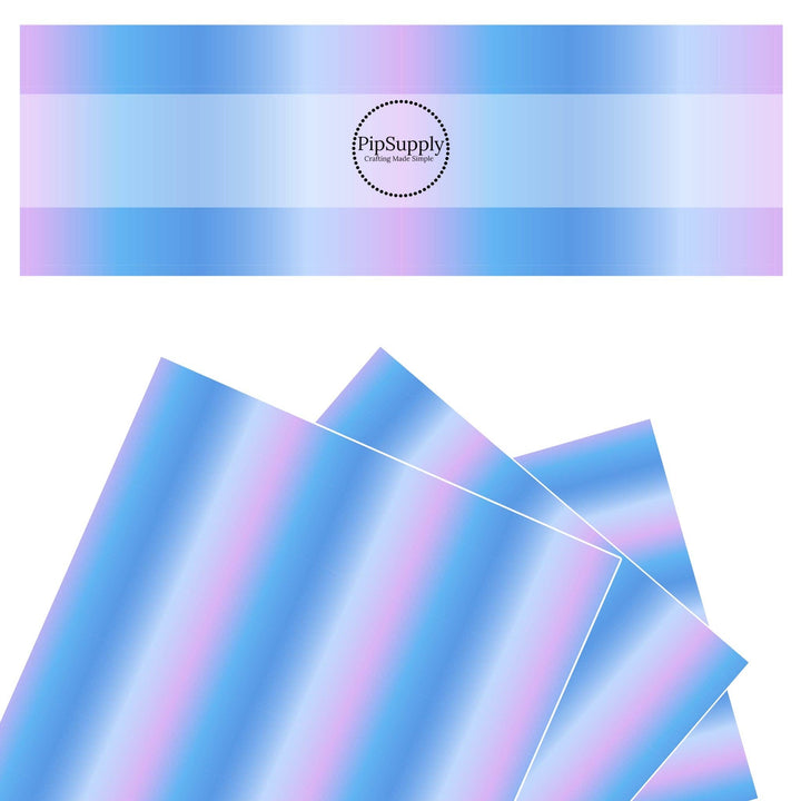 Blue and Lavender Ombre Faux Leather Sheets