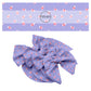 Lavender hair bow strips with pink candy corns 