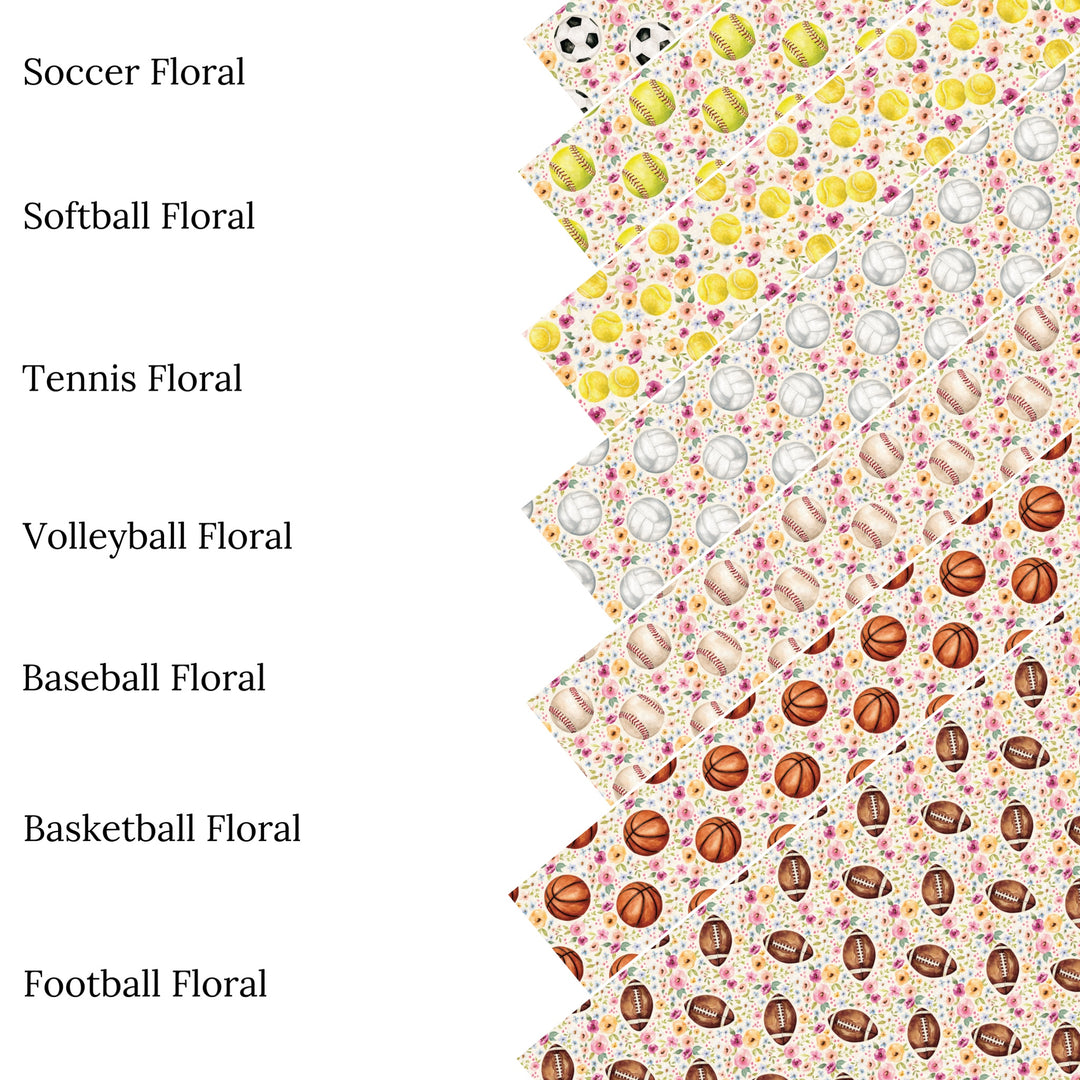 Basketball Floral Faux Leather Sheets