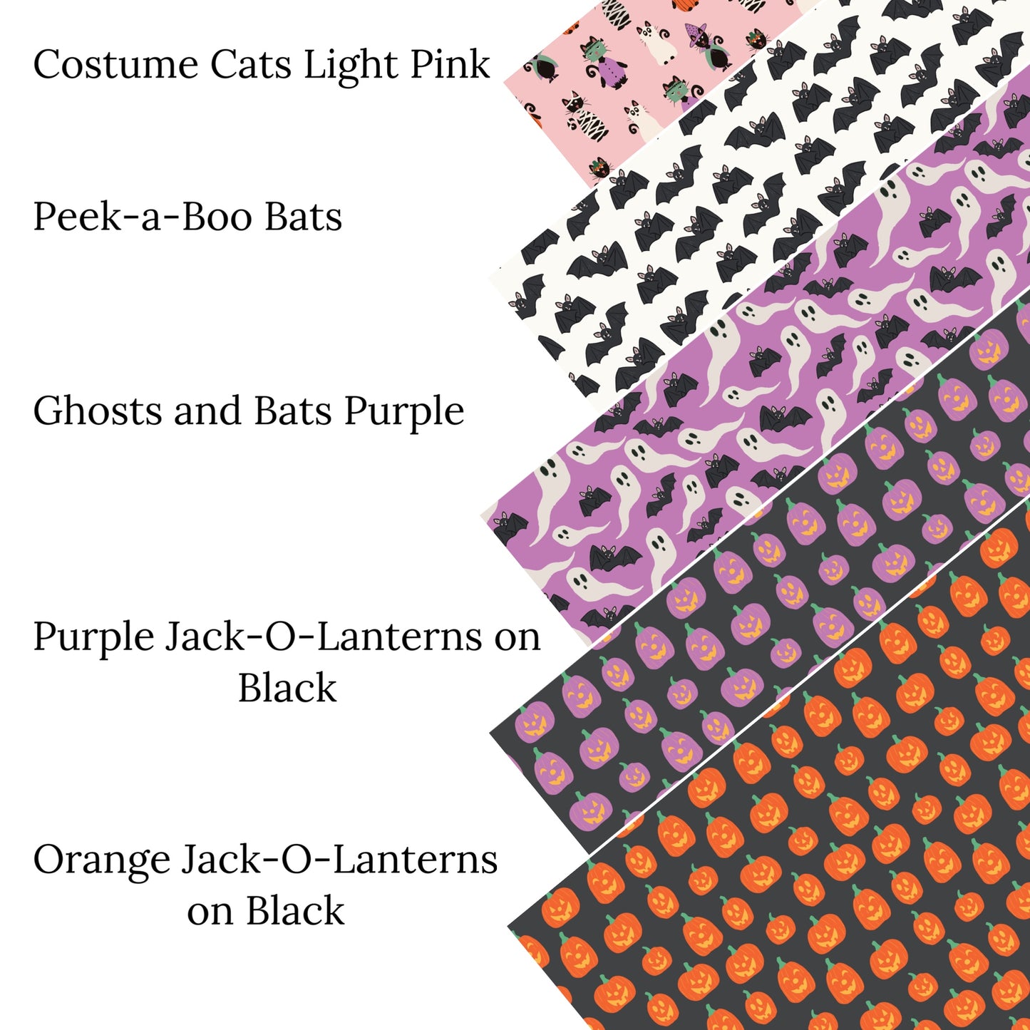 Purple Jack-O-Lanterns on Black Faux Leather Sheets