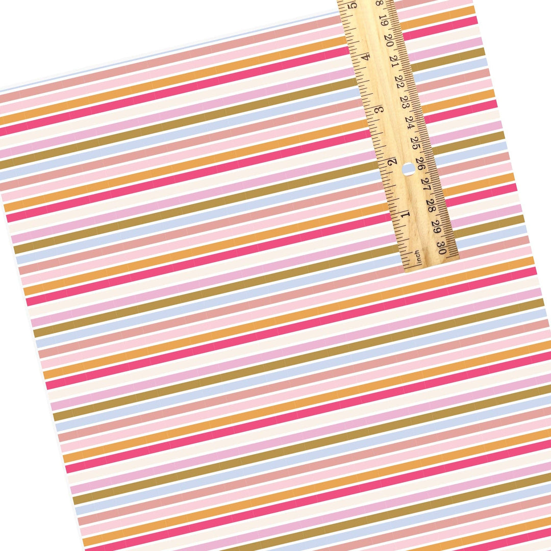 Sunset Rainbow Stripe Faux Leather Sheets