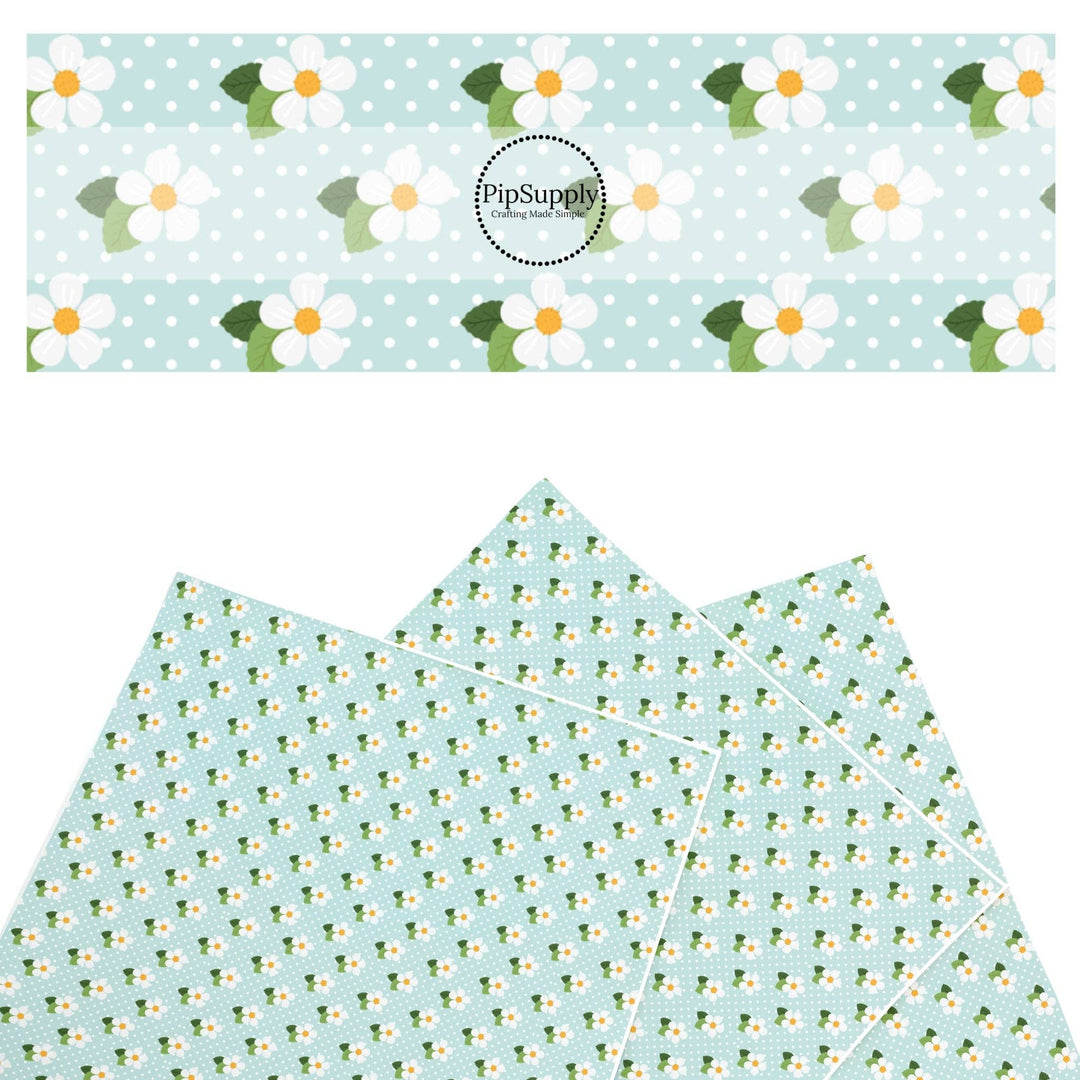 Beach Strawberry Blooms Faux Leather Sheets