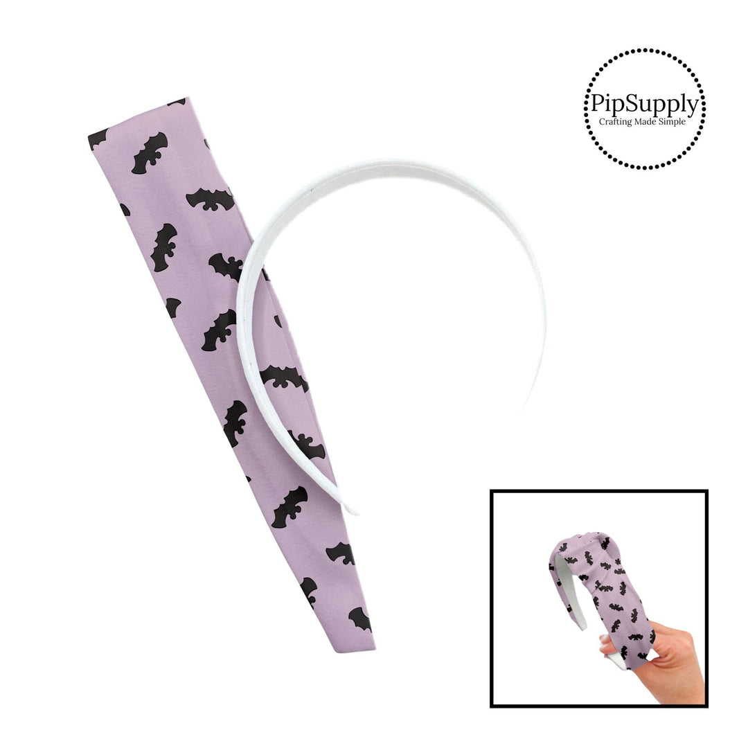 Mouse Bats on Lilac DIY Knotted Headband Kit
