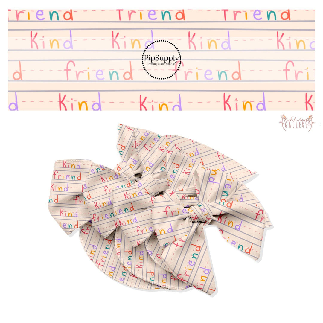 Be A Kind Friend Hair Bow Strips