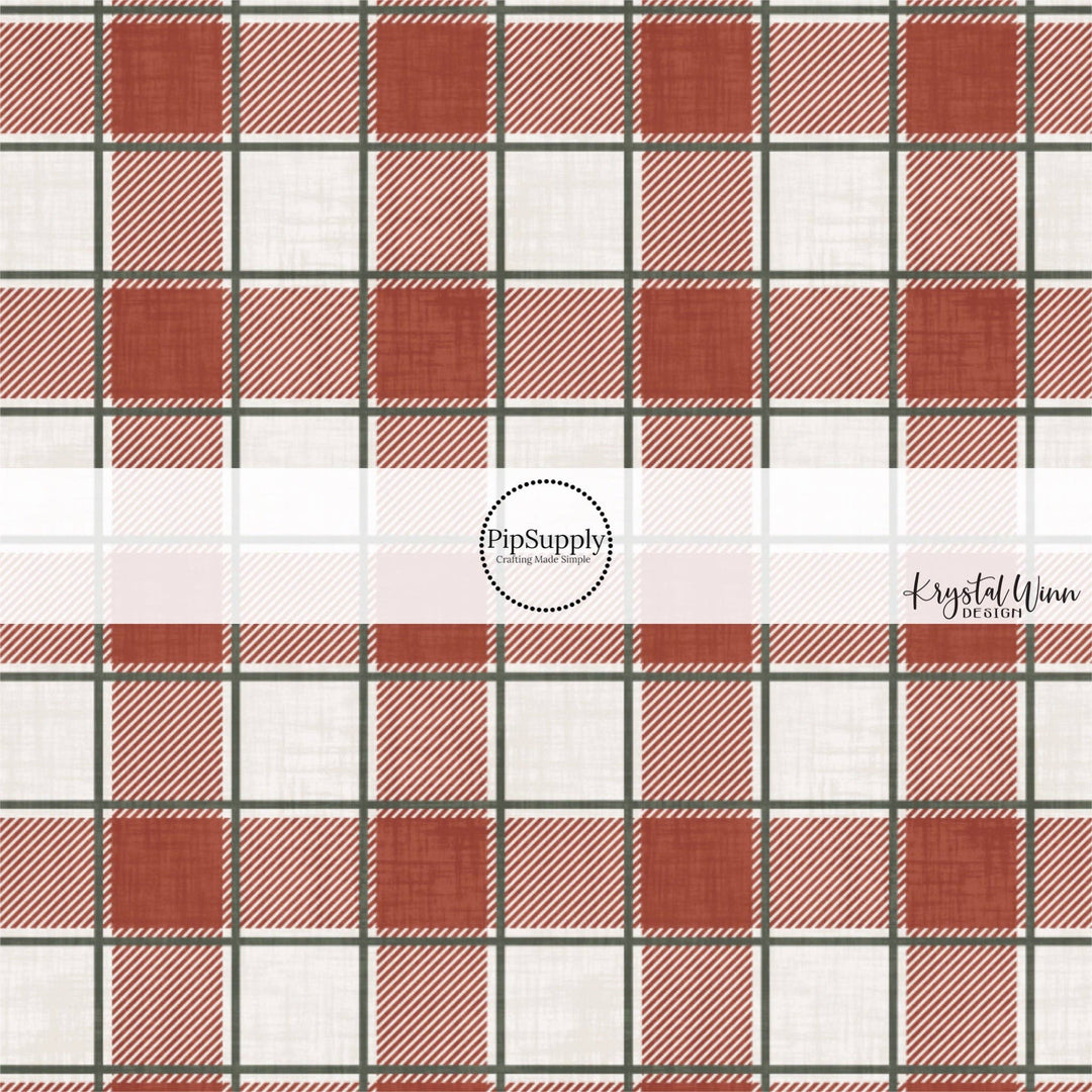 Rust Christmas PJ’s Hair Bow Strips