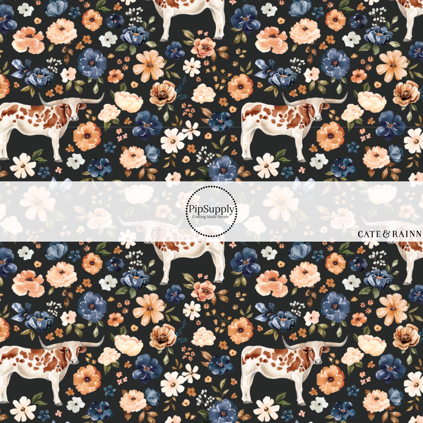 These spring and summer pattern fabric by the yard features farm and meadow cows. This fun fabric can be used for all your sewing and crafting needs!