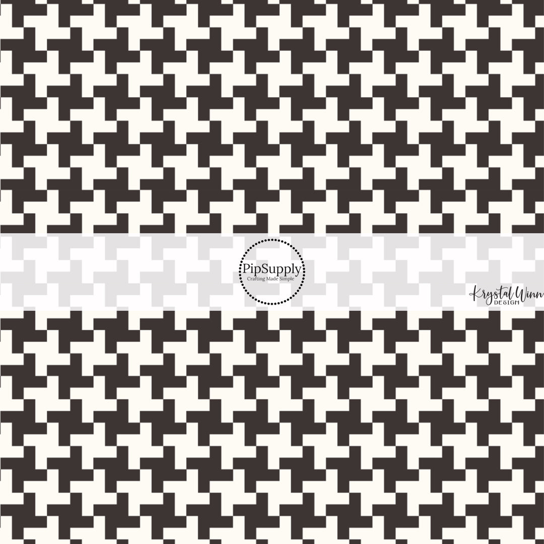 This Valentine's Day themed fabric by the yard features black and white pattern. This fun pattern fabric can be used for all your sewing and crafting needs!