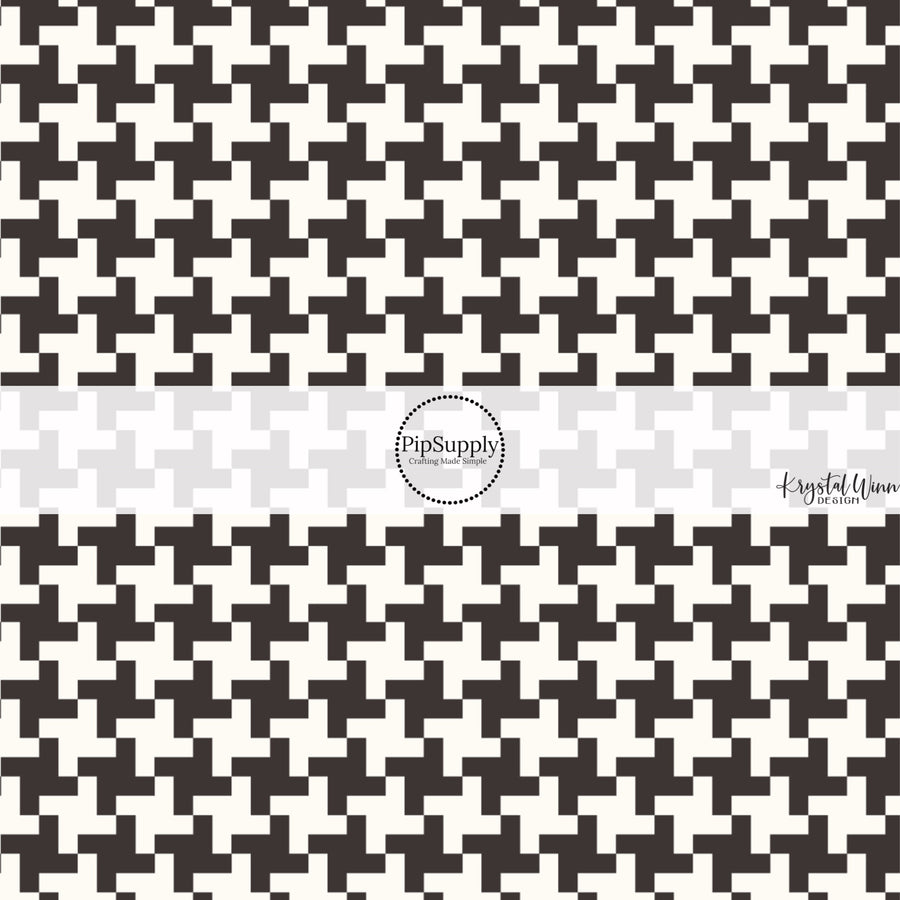 This Valentine's Day themed fabric by the yard features black and white pattern. This fun pattern fabric can be used for all your sewing and crafting needs!