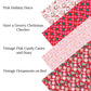 Vintage Pink Candy Canes and Stars Faux Leather Sheets