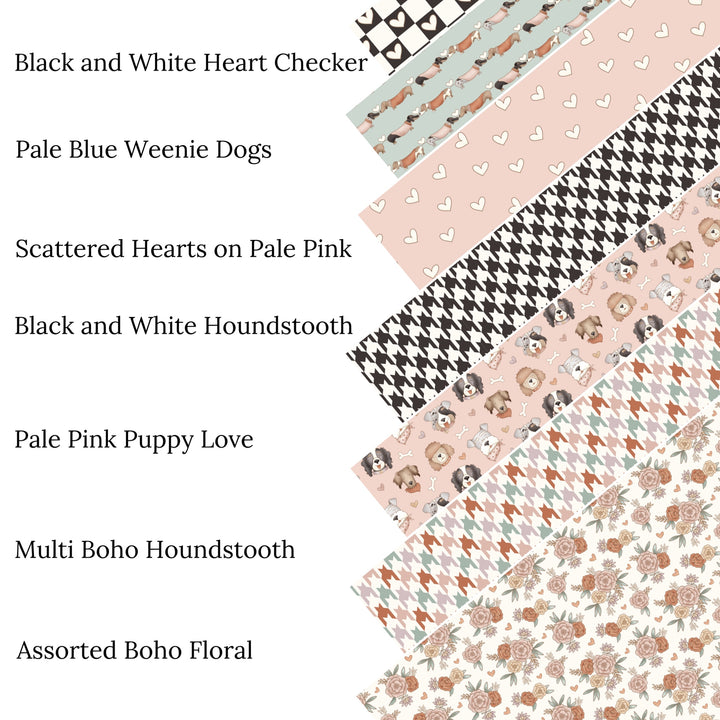 Pale Pink Puppy Love Faux Leather Sheets