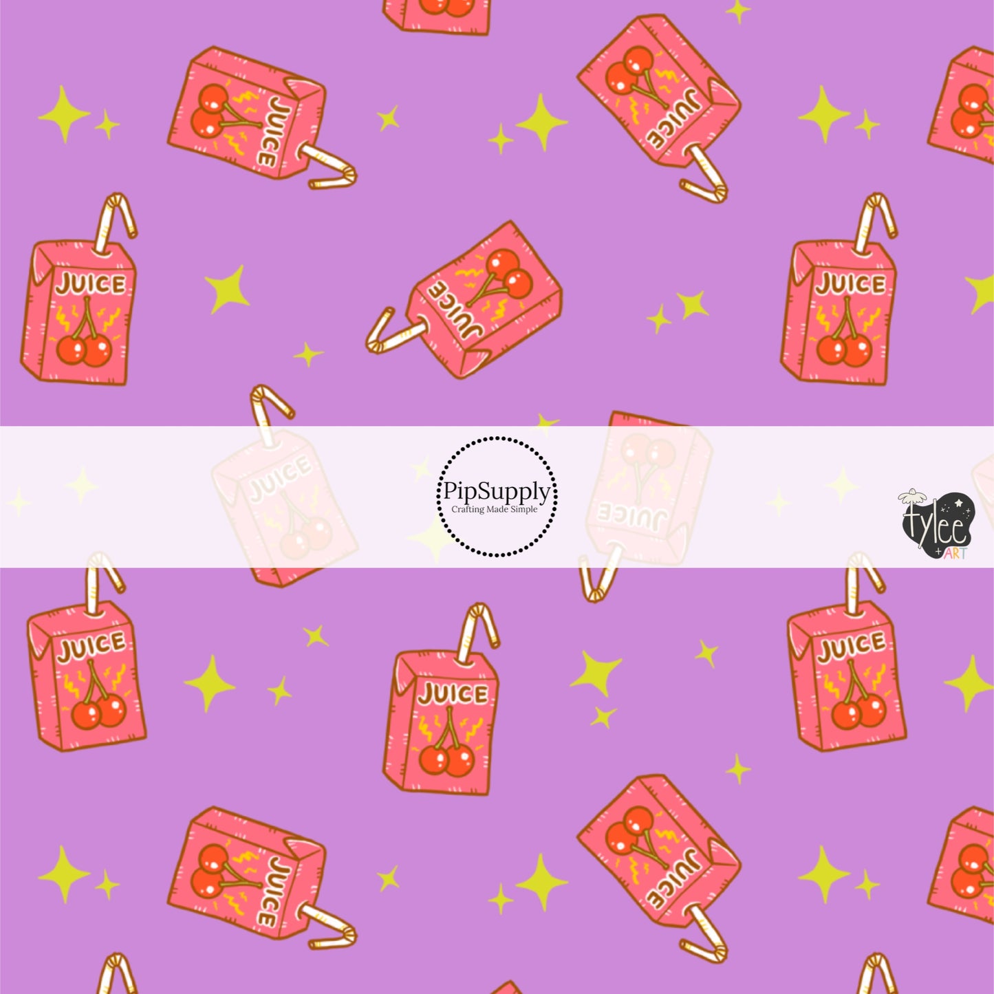 These school themed fabric by the yard features juice boxes on purple. This fun themed fabric can be used for all your sewing and crafting needs!