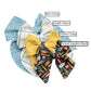 Blue Composition Hair Bow Strips