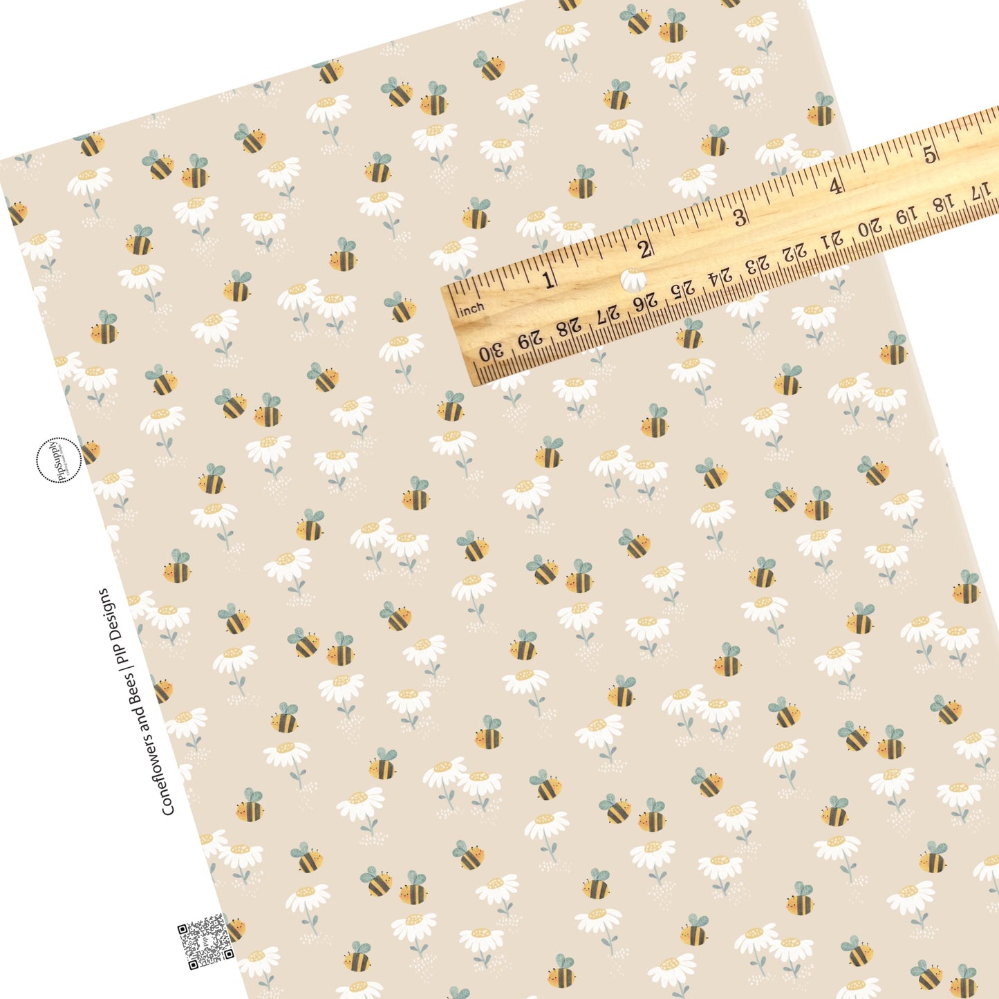 These spring flowers faux leather sheets contain the following design elements: coneflowers and bees. Our CPSIA compliant faux leather sheets or rolls can be used for all types of crafting projects. 