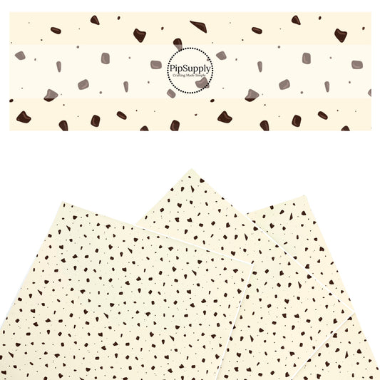These ice cream faux leather sheets contain the following design elements: cookies and cream ice cream. Our CPSIA compliant faux leather sheets or rolls can be used for all types of crafting projects.