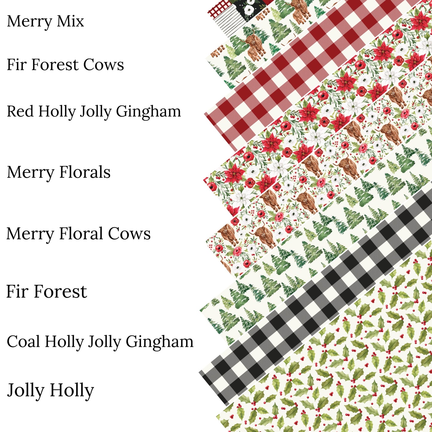 Jolly Holly Faux Leather Sheets
