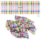 These school themed no sew bow strips can be easily tied and attached to a clip for a finished hair bow. These fun patterned bow strips are great for personal use or to sell. These bow strips feature colorful gingham pattern on cream.