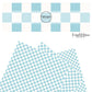These checkered themed faux leather sheets contain the following design elements: cream and light blue checkered pattern. Our CPSIA compliant faux leather sheets or rolls can be used for all types of crafting projects.