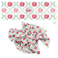 These school themed no sew bow strips can be easily tied and attached to a clip for a finished hair bow. These fun patterned bow strips are great for personal use or to sell. These bow strips feature red apples and lattice on cream.