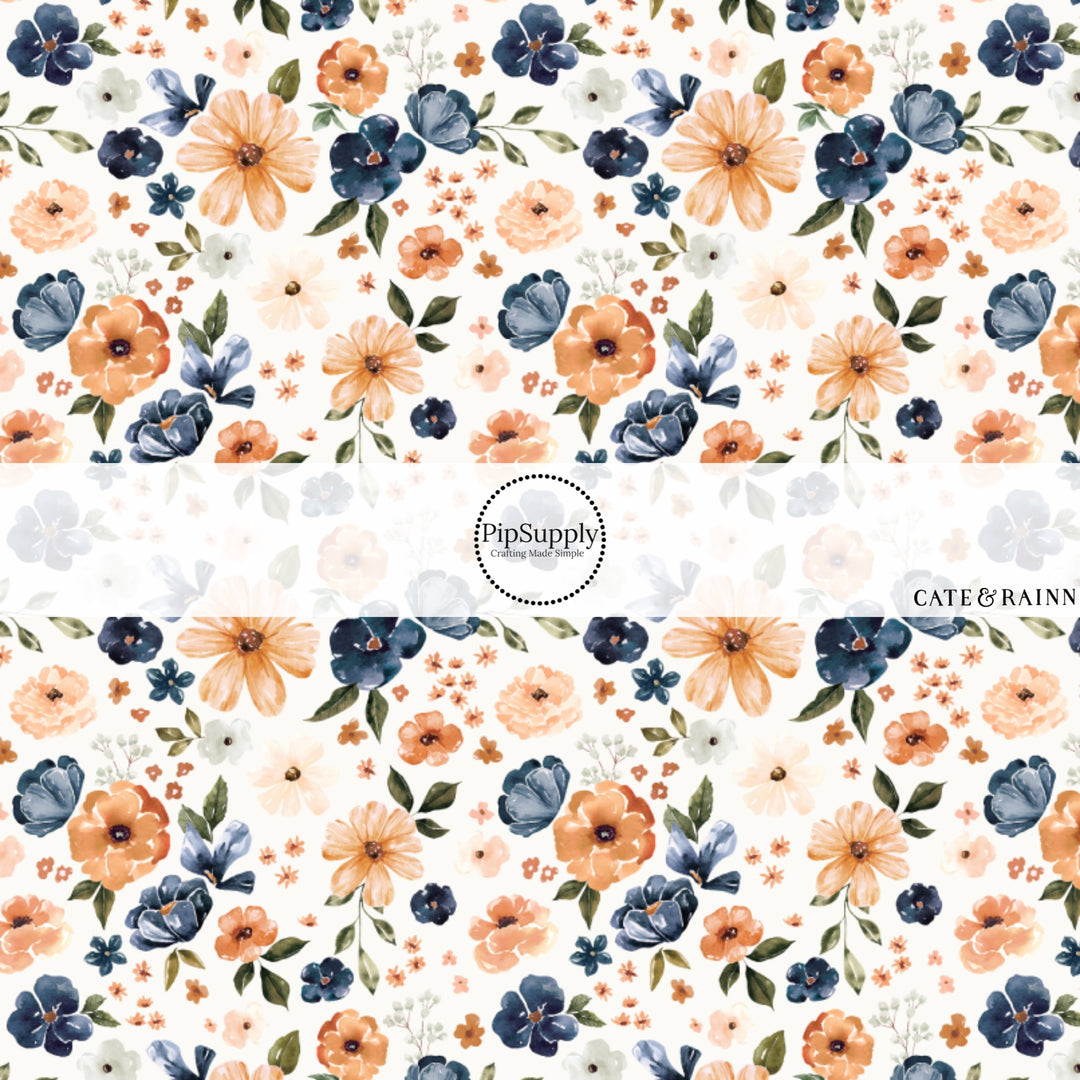 These spring and summer pattern fabric by the yard features farm and meadow country floral patterns. This fun fabric can be used for all your sewing and crafting needs!