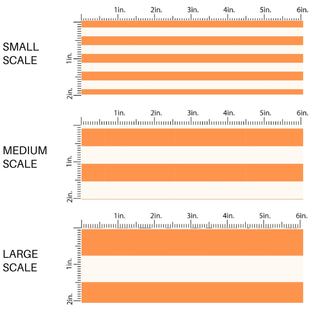 These Halloween themed pattern fabric by the yard features the following design elements: orange and cream stripes. This fun spooky themed fabric can be used for all your sewing and crafting needs!