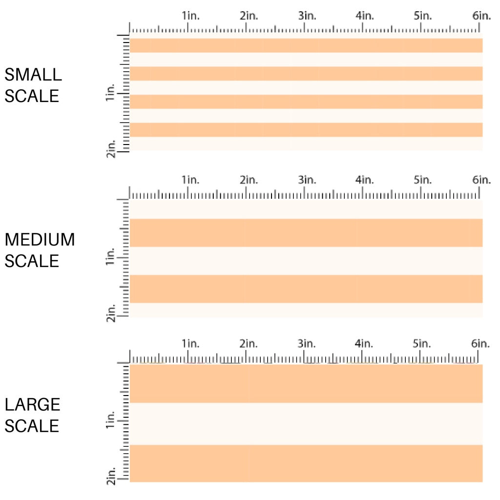 These Halloween themed pattern fabric by the yard features the following design elements: peach and cream stripes. This fun spooky themed fabric can be used for all your sewing and crafting needs!