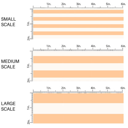 These Halloween themed pattern fabric by the yard features the following design elements: peach and cream stripes. This fun spooky themed fabric can be used for all your sewing and crafting needs!