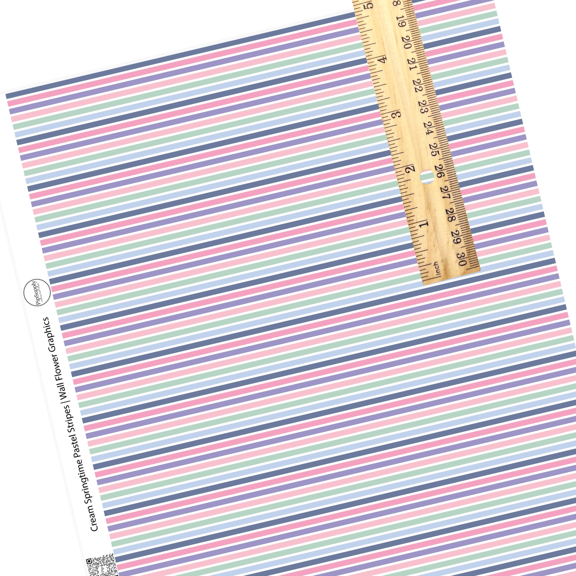 These spring stripe pattern themed faux leather sheets contain the following design elements: pastel pink, purple, green, and blue stripes. Our CPSIA compliant faux leather sheets or rolls can be used for all types of crafting projects.