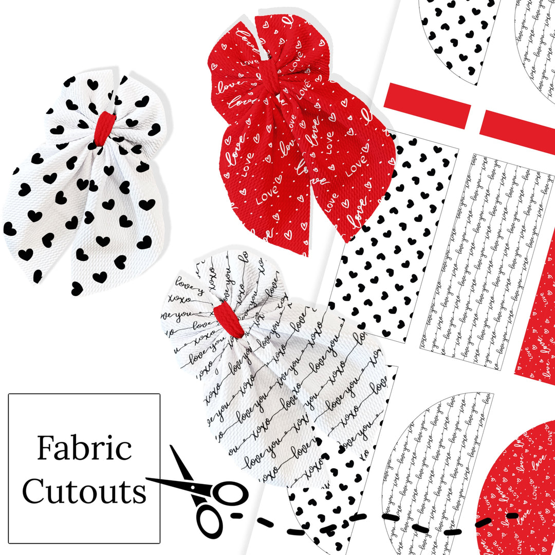 Cupid Struck Flowy Sailor Fabric DIY Hair Bows