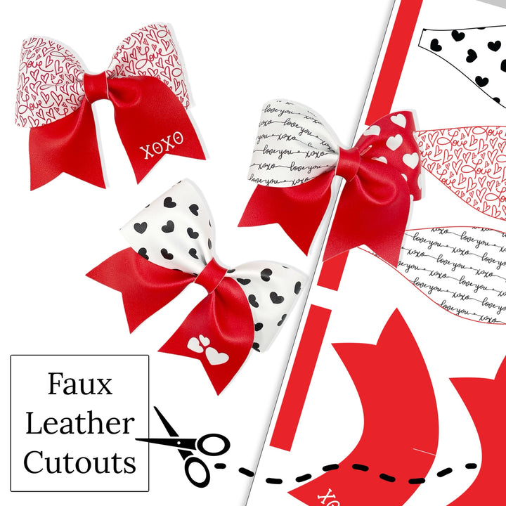 Cupid Struck Twirl Faux Leather DIY Hair Bows