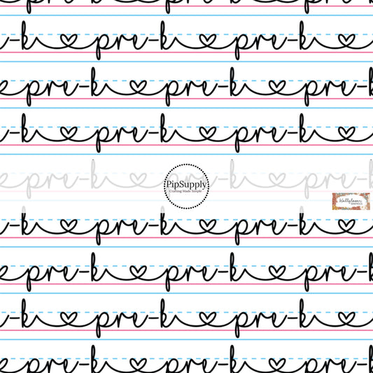 These school themed pattern fabric by the yard features cursive handwriting on lined paper patterns. This fun fabric can be used for all your sewing and crafting needs!
