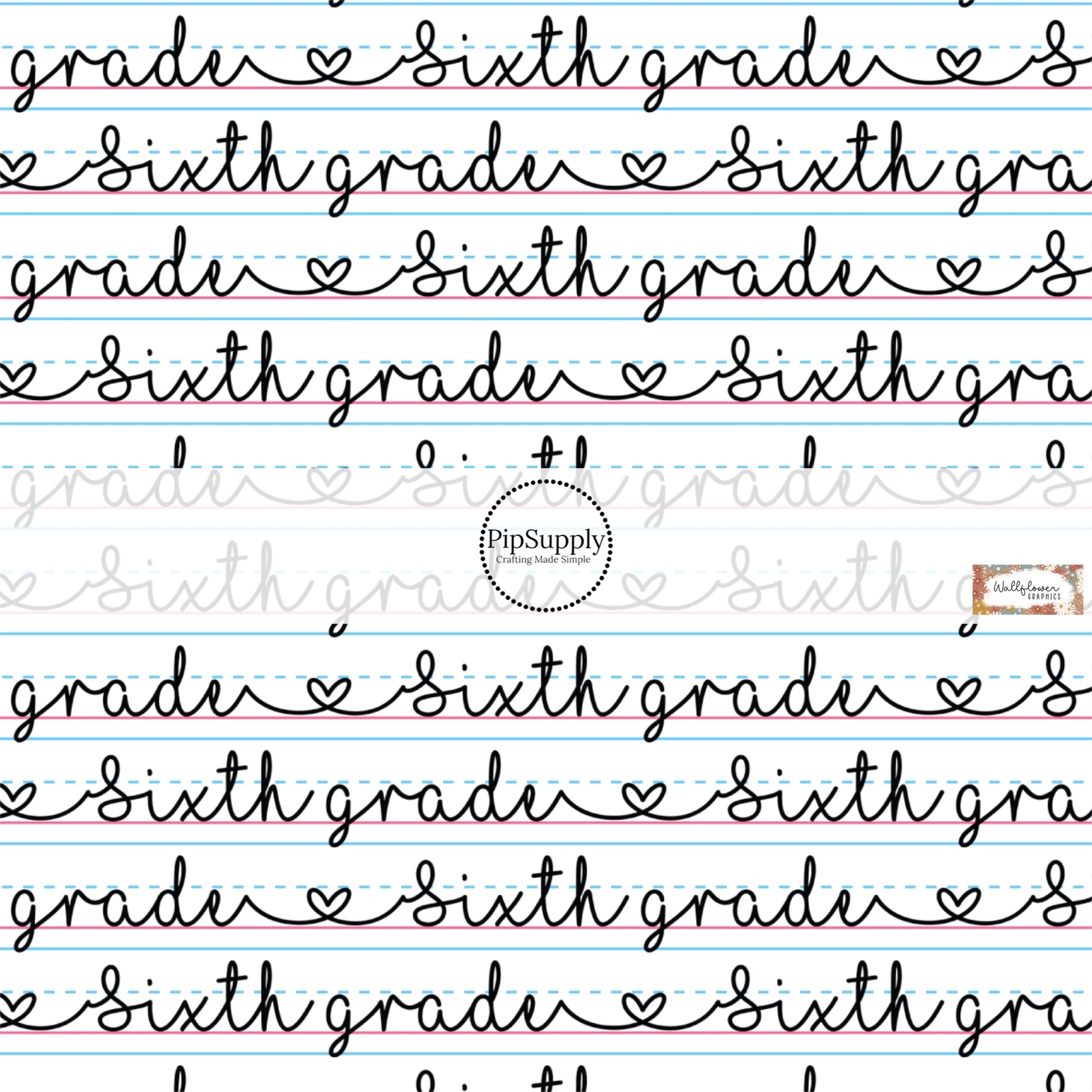 These school themed pattern fabric by the yard features cursive handwriting on lined paper patterns. This fun fabric can be used for all your sewing and crafting needs!