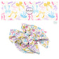 These spring bows themed no sew bow strips can be easily tied and attached to a clip for a finished hair bow. These patterned bow strips are great for personal use or to sell. These bow strips features pastel pink, purple, yellow, and blue bows on cream. 